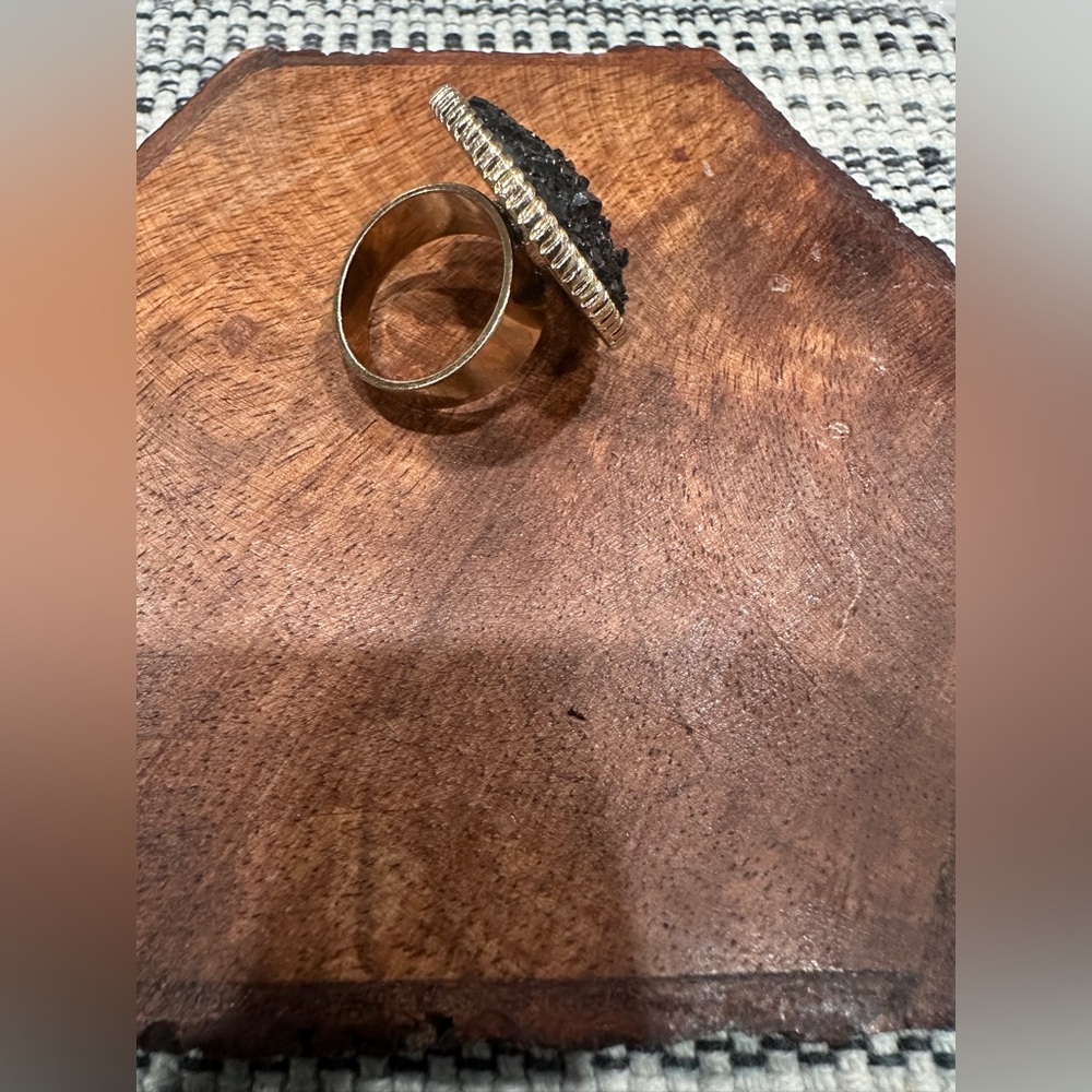 Black Stone Statement Ring - image 4